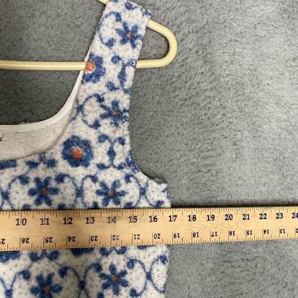 Free People intimately cropped floral fluffy tank lightweight soft blue M - Picture 6 of 8